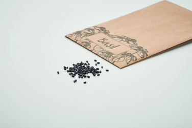 Logo trade promotional item photo of: Basil seeds in craft envelope